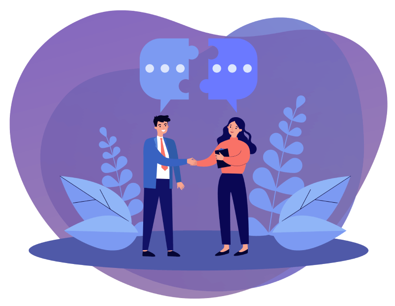 Sales negotiation training illustration